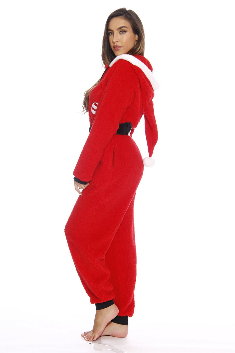 #FollowMe 6412-S Just Love Adult Onesie / Onesies / Pajamas, Santa with Candy Cane, Small - Image 2